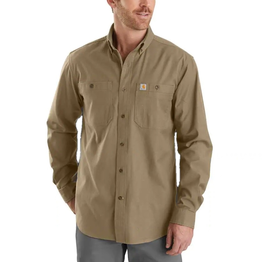 RUGGED FLEX RIGBY L/S - KHAKI Photo