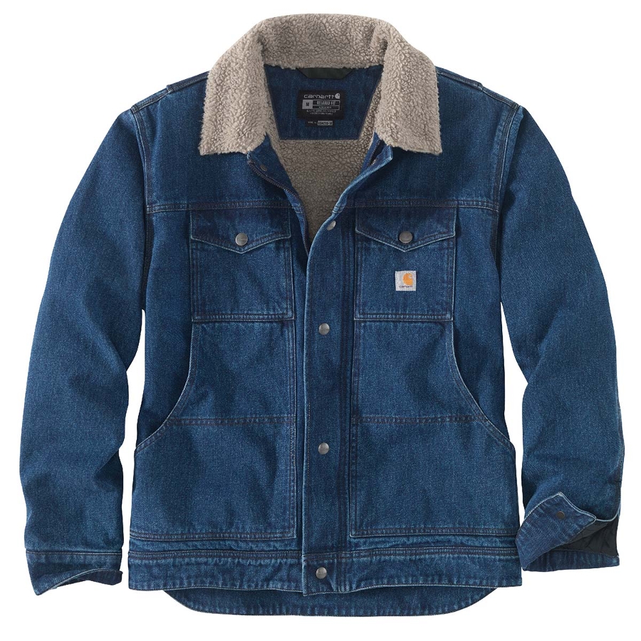 RF DENIM SHERPA-LINED JACKET - BEECH Photo