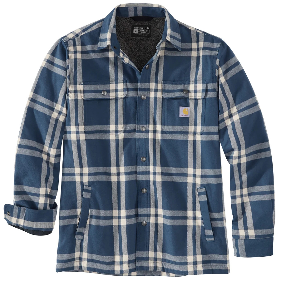 RF FLANNEL SHERPA SHIRT JAC - DARK BLUE Photo