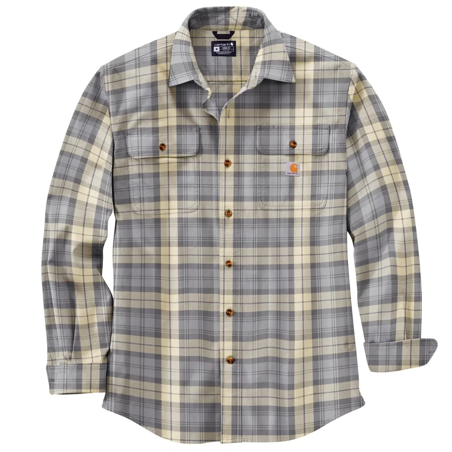 LF HW FLANNEL L/S PLAID - GREY Photo