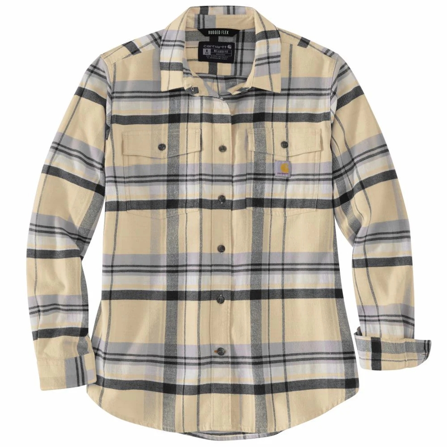 TENCEL RF L/S FLANNEL - OAT MILK Photo