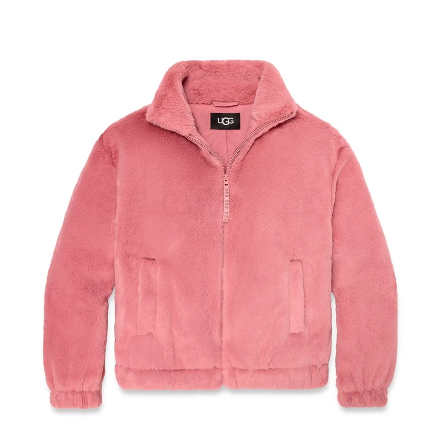 TASH FAUX FUR JACKET - PINK CEDAR Photo