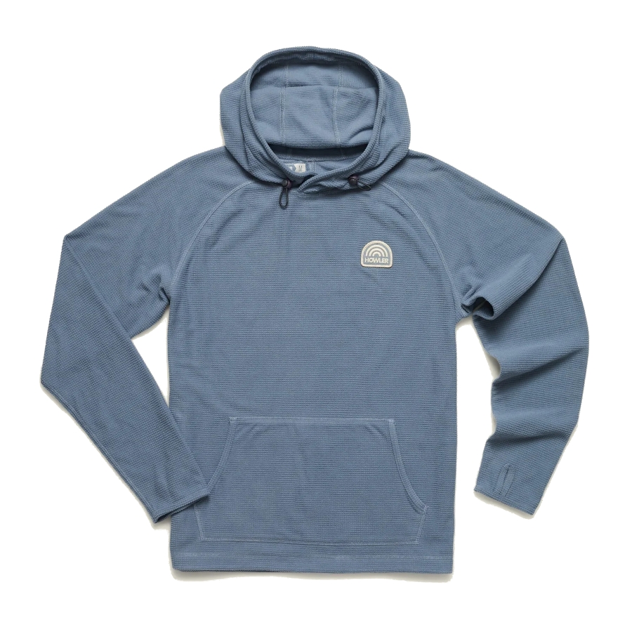 PALO DURO GRID FLEECE HOODIE - MIRAGEBLUE Photo