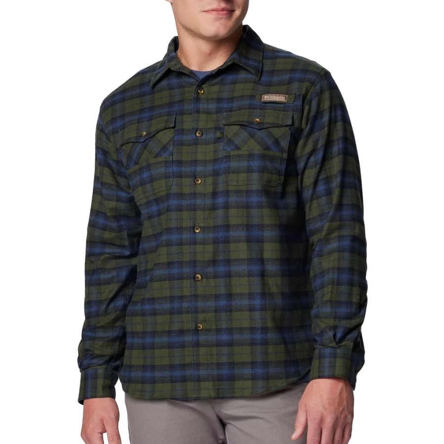 ROUGHTAIL STRETCH FLANNEL L/S - GREEN/BLUE Photo