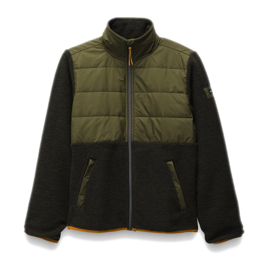 WOOLY BIRD FLEECE FULL ZIP - BLK OLIVE Photo