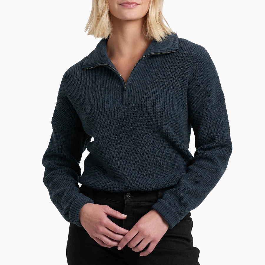 NORDA 1/4 ZIP SWEATER - LAKEWOOD Photo