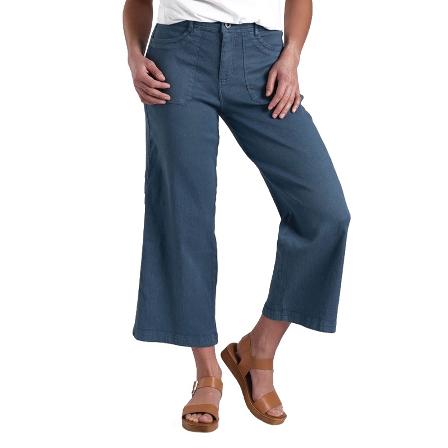 SEABOARD WIDE-LEG CROP - Blue Photo