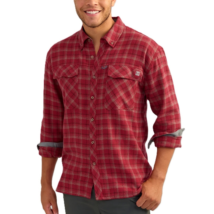 HAWSER PLAID FLANNEL - SCARLET Photo