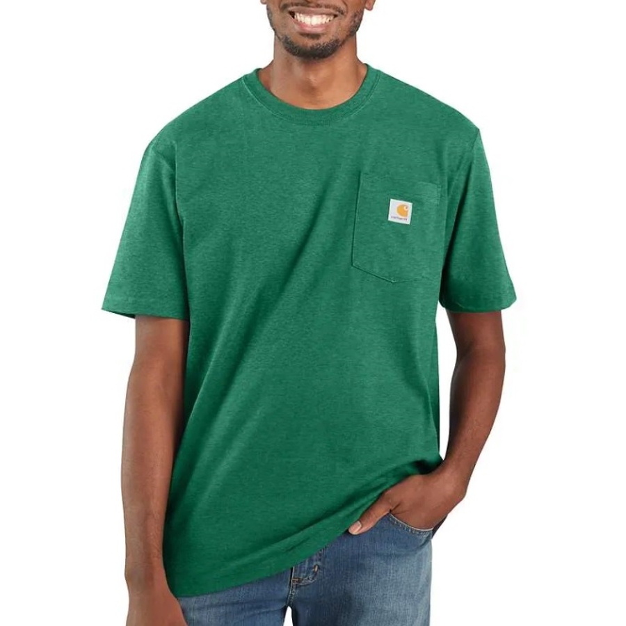 LOOSE HEAVY S/S POCKET TEE - Green Photo