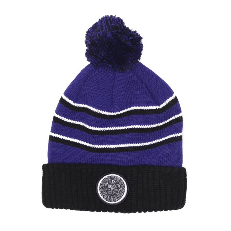 VINTAGE STRIPED BEANIE - Purple Photo