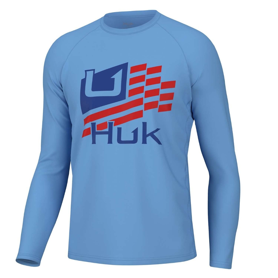 M HUK STRIPES PURSUIT LS - MAROLINA Photo