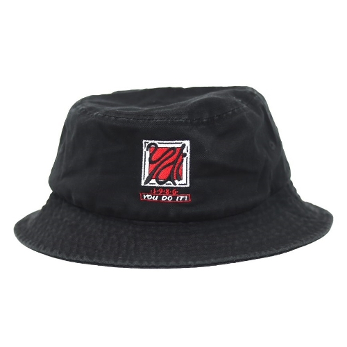 SURF EMBROIDERED BUCKET CAP - BLACK Photo