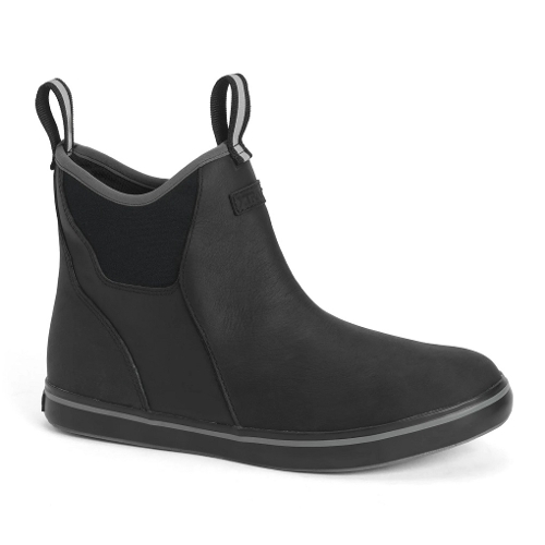 LEATHER 6 IN ANKLE DECK BOOT - BLACK Photo