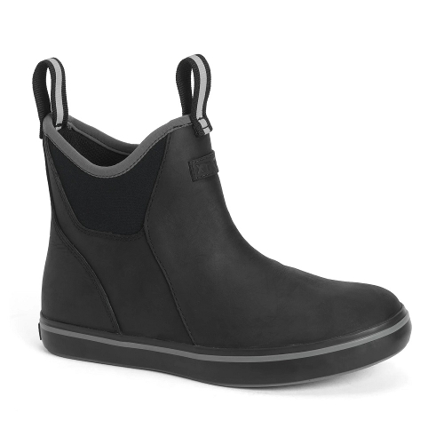 LEATHER 6 IN ANKLE DECK BOOT - BLACK Photo